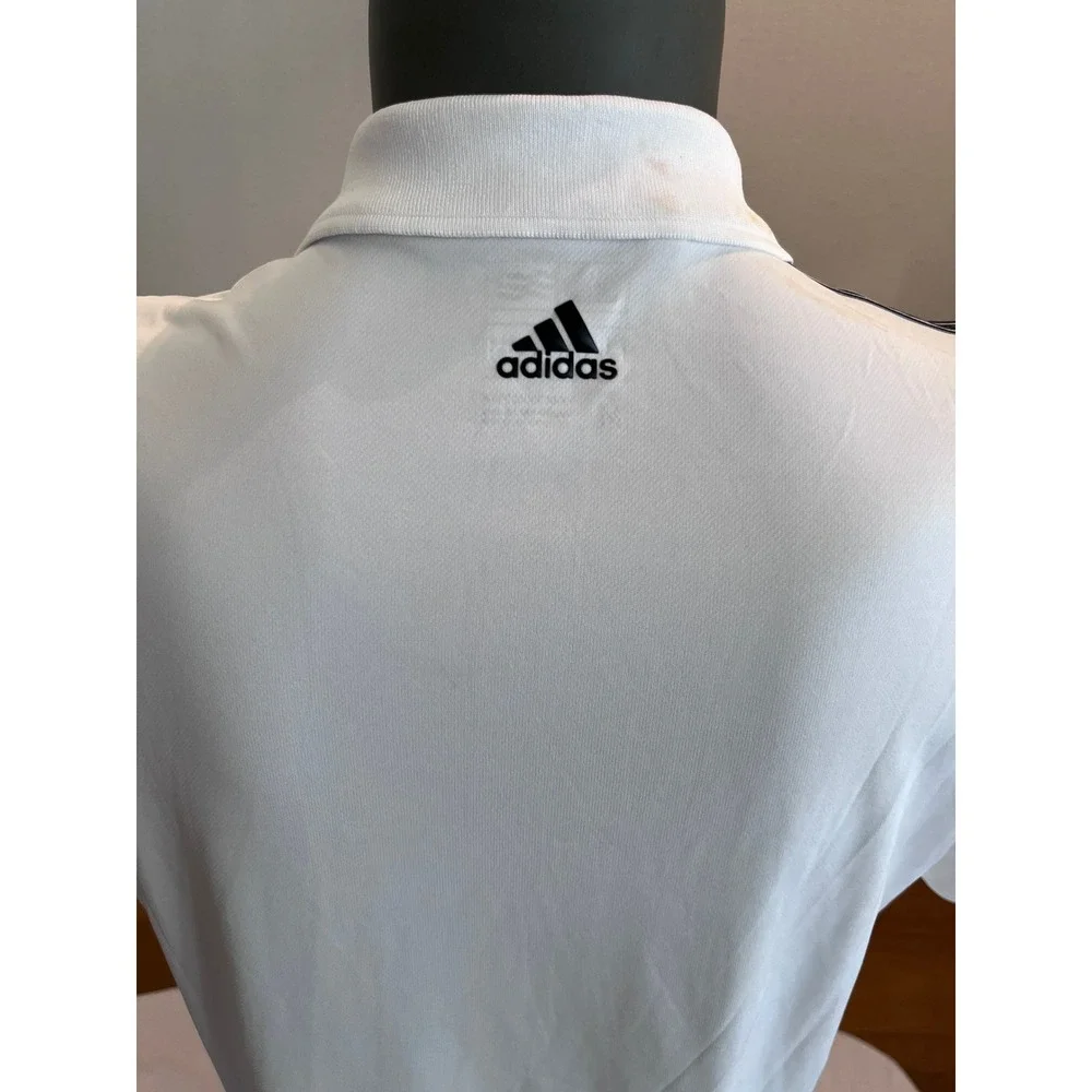 Sacramento Kings NBA Polo Shirt Mens M White Adidas Climacool Embroidered